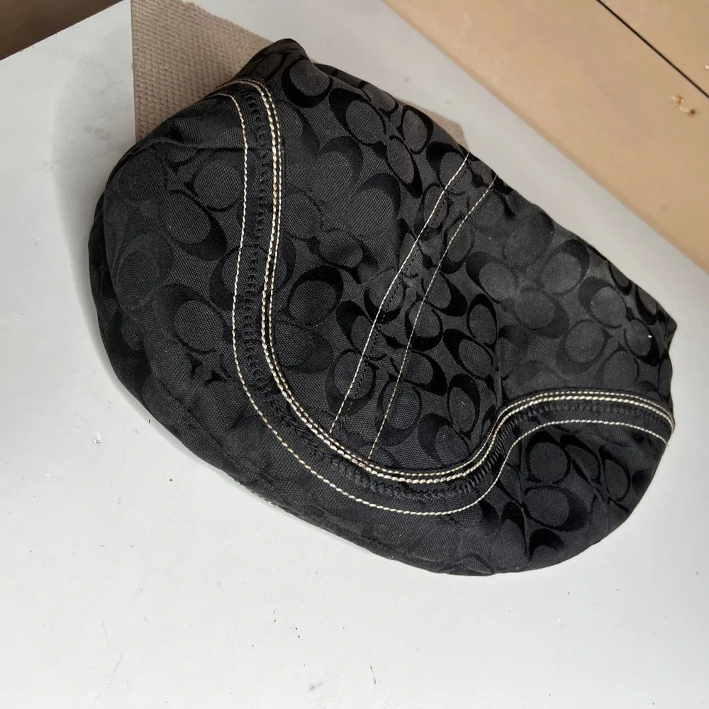 Coach Ergo Signature Jacquard Hobo Bag Black Monogram K0668-10601